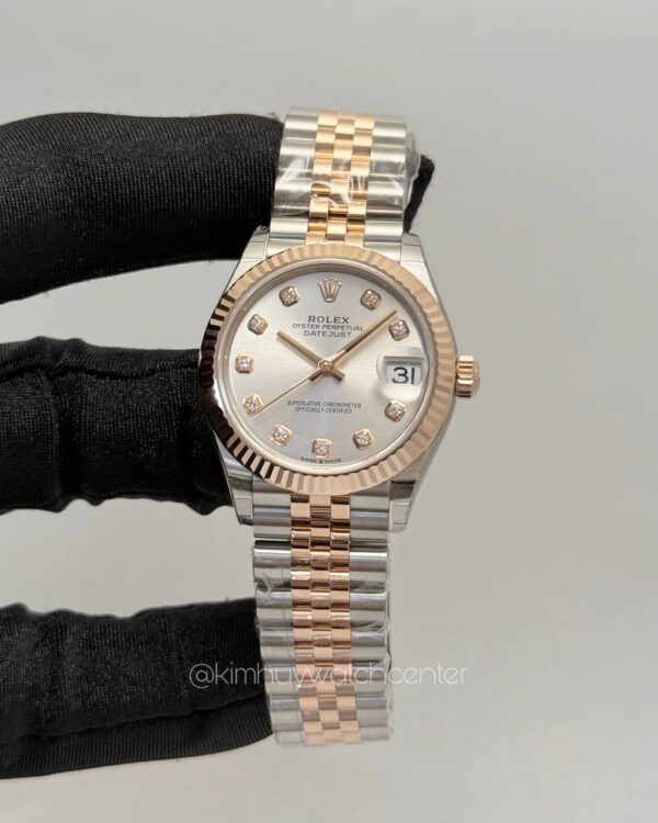 Rolex Datejust Lady Diamonds Numerlas Silver Dial