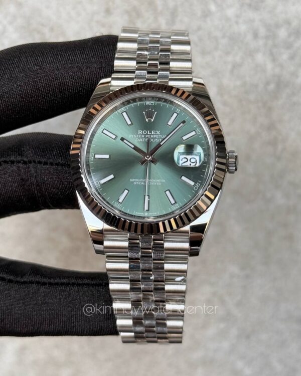 Rolex Datejust II Olive Green Dial Fluted White