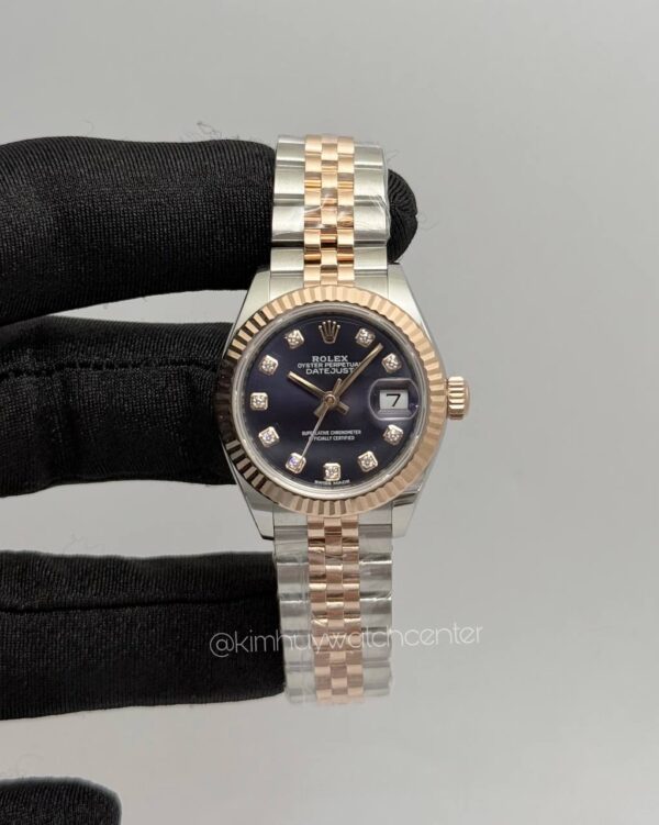 Rolex Lady Datejust Purple Dial Twotone Rose Gold
