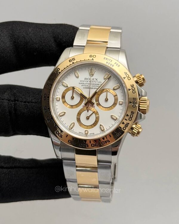 Rolex Daytona 116503 White Dial Twotone  Yellow Gold & Steel