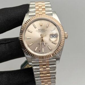 Rolex Datejust Sundust Dial Twotone Rose Gold