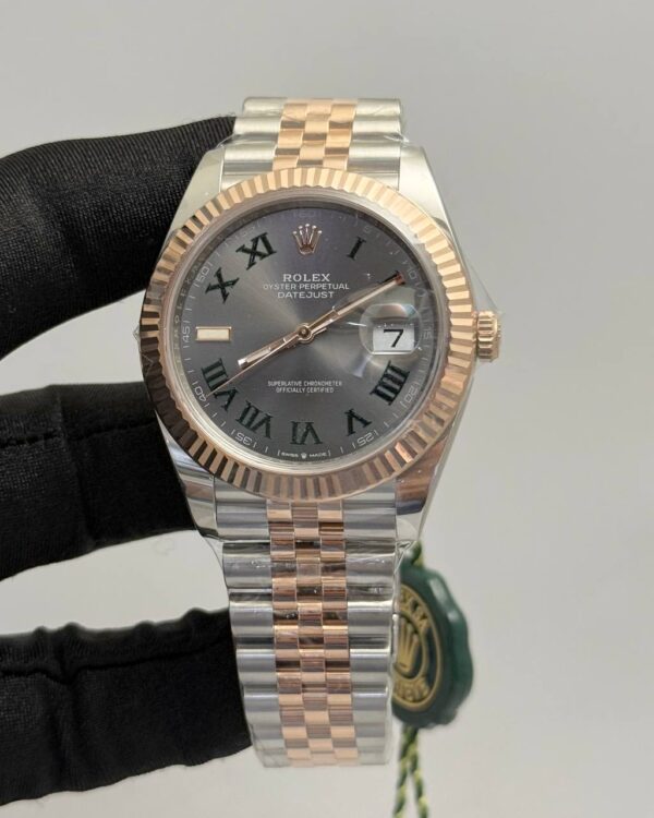 Rolex Datejust Wimbledon Dial Twotone Rose Gold