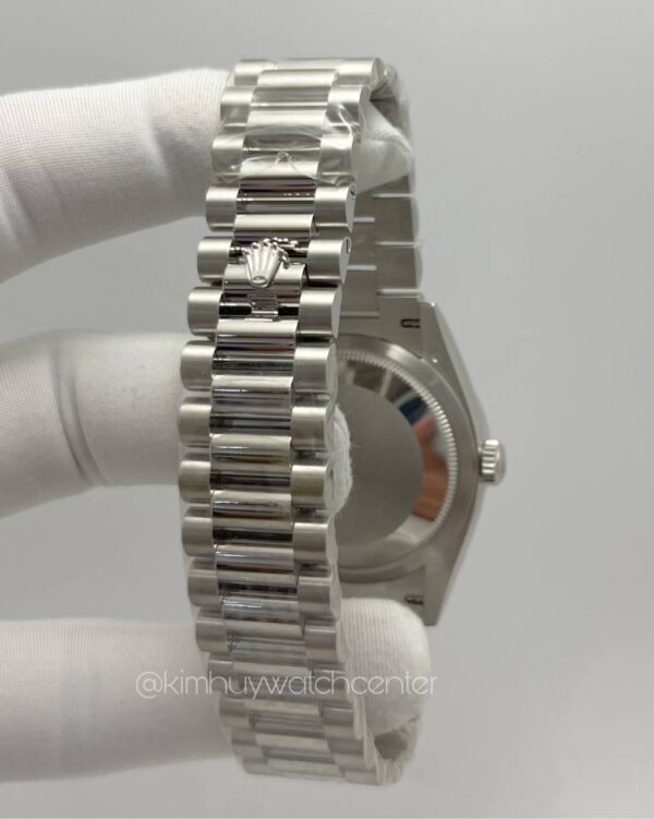 Rolex Daydate (128236) Platinum Ice Blue Baguette Numerals Dial - Image 2
