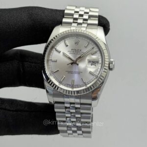 Rolex Datejust (116234) Fluted White Gold Bezel Silver Dial