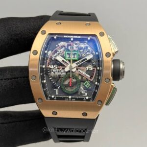 Richard Mille RM11-01 Mancini Skeleton Dial Rose Gold & Titanium Rubber Strap