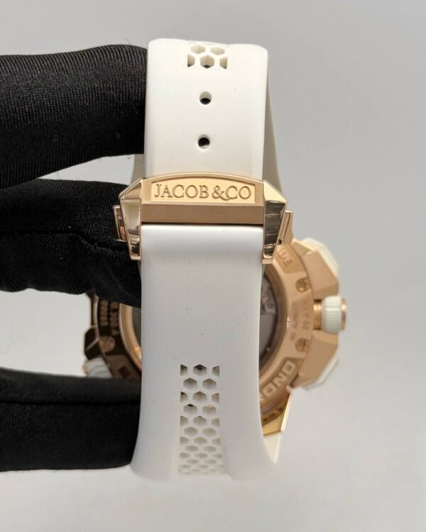 Jacob & Co. Epic x Chrono Green Dial White Ceramic Rose Gold - Image 2