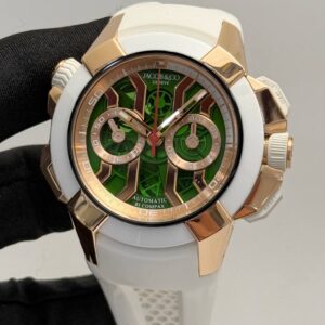 Jacob & Co. Epic x Chrono Green Dial White Ceramic Rose Gold
