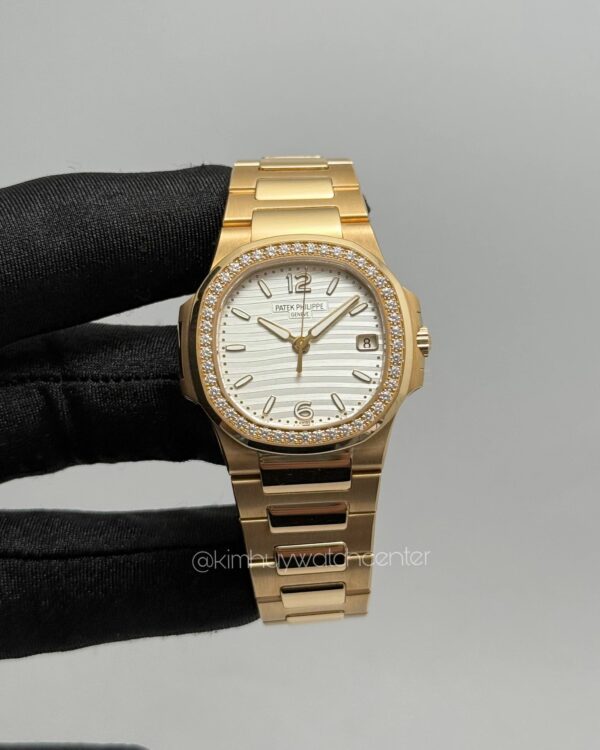 Patek Philippe Nautilus (70101R) White Dial Full Rose Gold Diamonds Bezel