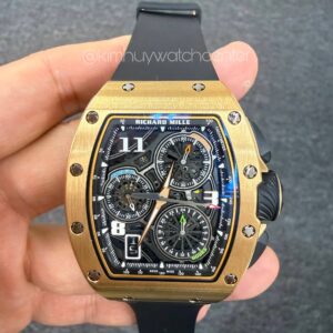 Richard Mille RM72-01 Chronograph Rose Gold Rubber Strap