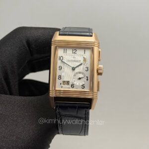 Jager LeCoultre Grande Reverso GMT Rose Gold Leather Strap